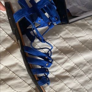 Blue sandals